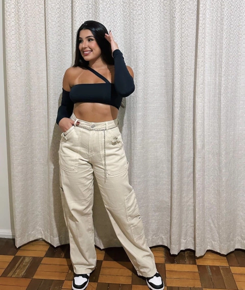 Top Gi com alça atravessada