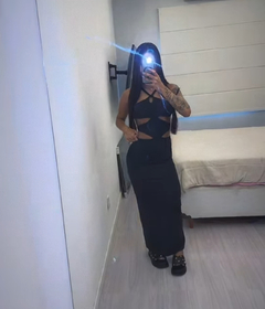 Vestido triângulo na internet