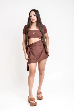 Cropped Lily manga curta - Loja Thys