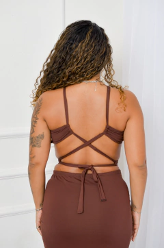 Vestido triângulo na internet