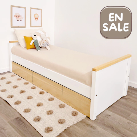 Diván Chipi Evolutiva 2 en 1 Combinada + Módulo Cajones (Frente a Elección) - comprar online