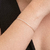 Bracelete torcido fino regulável