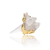 Stopper Drusa De Cristal Quartzo Branco com Banho Ouro - comprar online