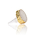 Stopper De Cristal Quartzo Branco com Banho Ouro - Viva Home Market