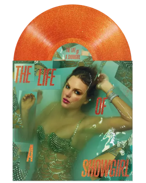 TAYLOR SWIFT: The Life Of a Showgirl LP Portofino Orange Glitter Translucent Vinil - comprar online