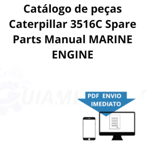 Catálogo de peças Caterpillar 3516C Spare Parts Manual MARINE ENGINE