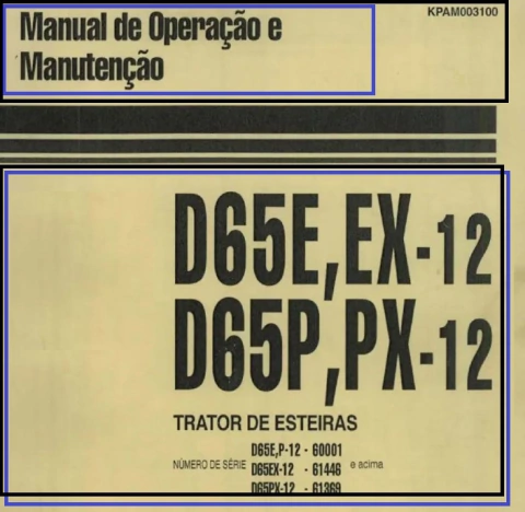 Trator de Esteiras D65EX-12 D65E-12 Manual de Operacao komatsu