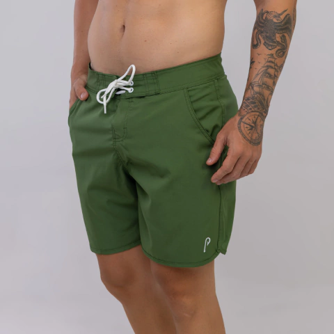 Boardshort Retro Verde Folha - comprar online
