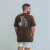 T-shirt Estonada Oversized Marrom Algum Lugar