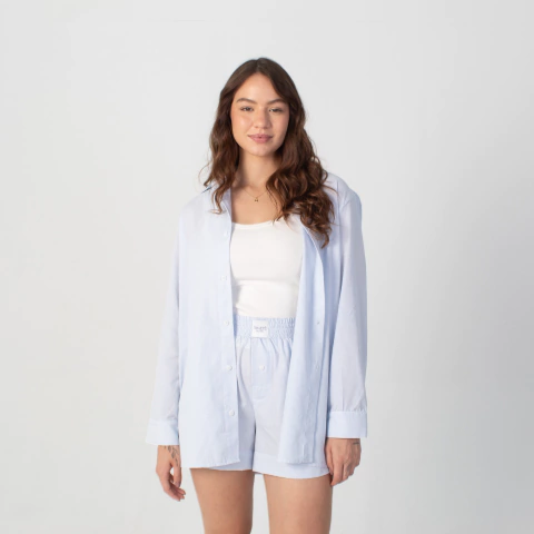 Camisa Listrada Amalfi Azul