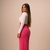 Imagem do Calça Pantalona Tricot Aura- Rosa