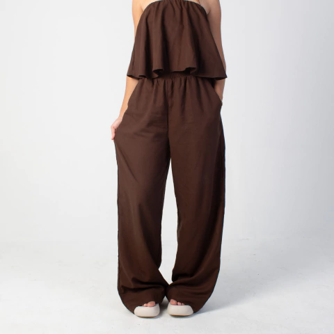 Calça Pantalona Sampa 2.0- Marrom