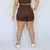 Shorts Biker Emana- Marrom - loja online