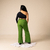 Calça Pantalona Linho Sampa- Verde Bandeira