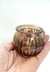 Pote Porta Vela de Vidro Marrom 5 x 4 cm - comprar online