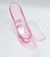 Sapatinho Acrílico Box Rosa Claro 10x03x07 cm Lembrança