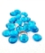 Aplique Chaton Redondo Azul Claro Para Colagem E Artesanatos 14mm - 60 Unidades