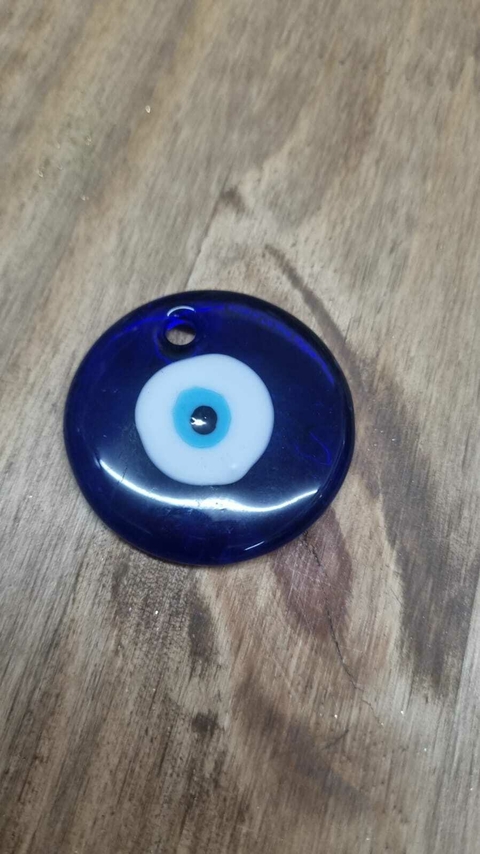 Olho grego 5cm de vidro pingente com furo
