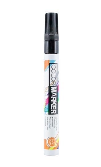 Caneta Preta Permanente Color marker Base óleo Multiuso Acrilex