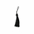 10 Pompons Tassel Preto com tulipa para decorações e artesanato 90mm
