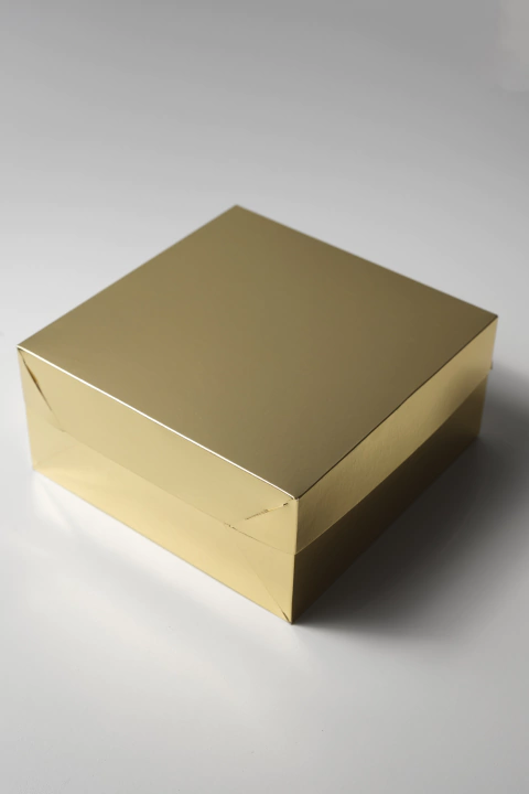 Pacote 5 Caixas De Papel Para Presente n 7 Dourada 15x15x6cm