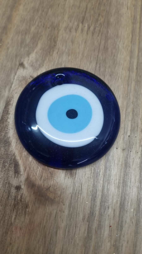 Olho grego 7cm de vidro pingente com furo