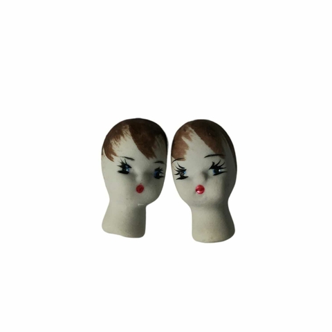 Cabecinha de boneca de Porcelana Bina 2,5 cm - 10 unidades