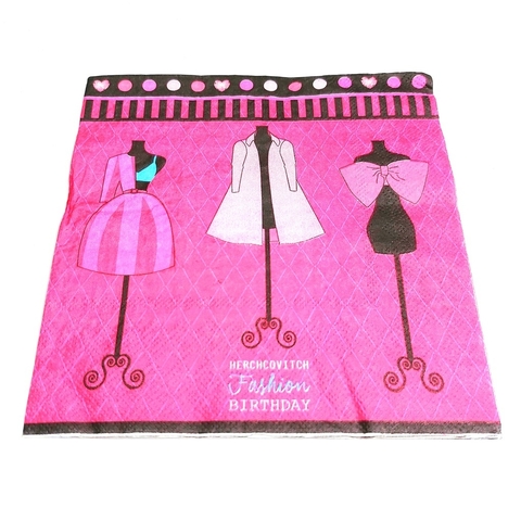 Guardanapo Rosa Fashion Herchcovitch - 20 unidades