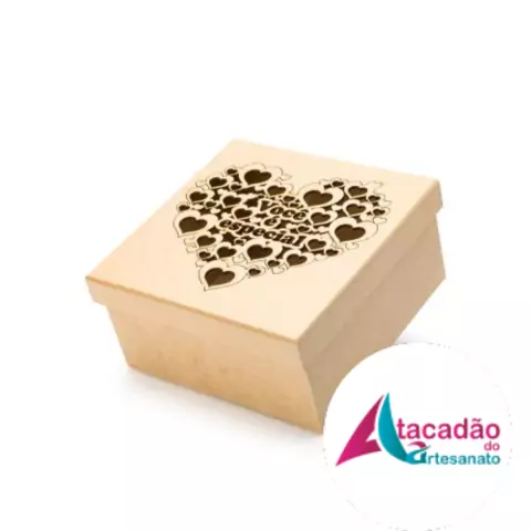 Caixa quadrada mdf a laser voce é especial 34 x 34 x 10 cm