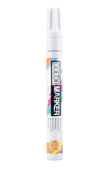 Caneta Branca Permanente Color marker Base óleo Multiuso Acrilex