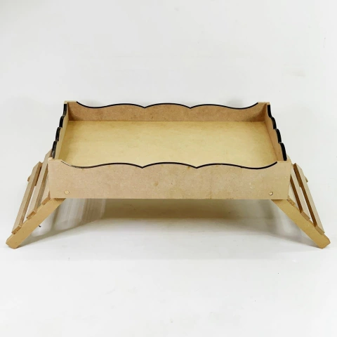 Bandeja MDF Café da Manhã trabalhada com Apoio 40x25x07 cm
