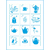 Kit mini Stencil Chá e Café 4,5 cm com 12 stenceis Litoarte STMI-012