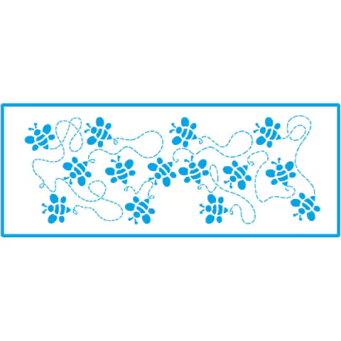 Stencil Pequeno Abelha 17x6 cm Litoarte STP-070