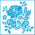 Stencil Flores II 20x20 cm Litoarte STXX-033