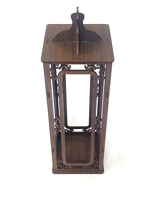 Lamparina de MDF Trabalhada e Pintada para Vela LED