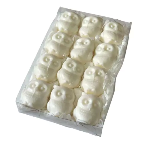 Mini Sabonete de Coruja Branco - 12 unidades