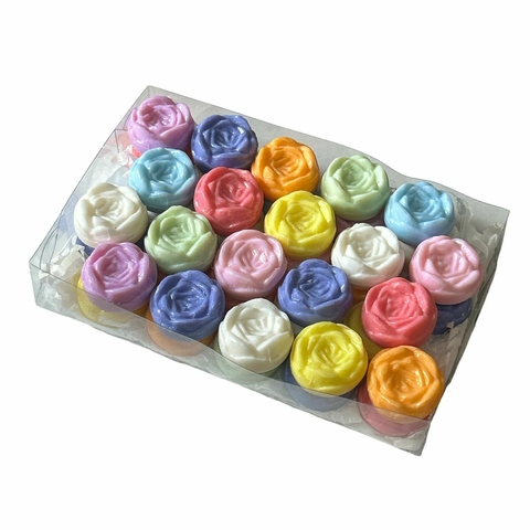 Mini Sabonete de Rosinha Cores Sortidas - 40 Unidades