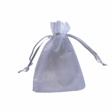 Saquinho De Organza Branco 7x9cm. - 100 Unidades
