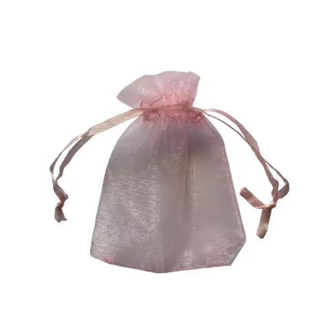 Saquinho De Organza Rosa Claro 7X9cm. - 100 Unidades