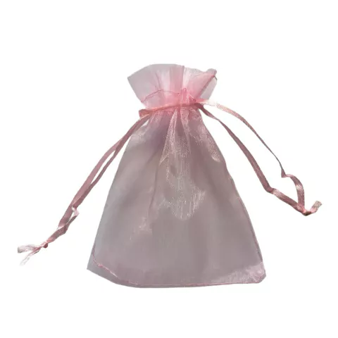 Saquinho De Organza Rosa Claro 9X12cm. - 100 Unidades