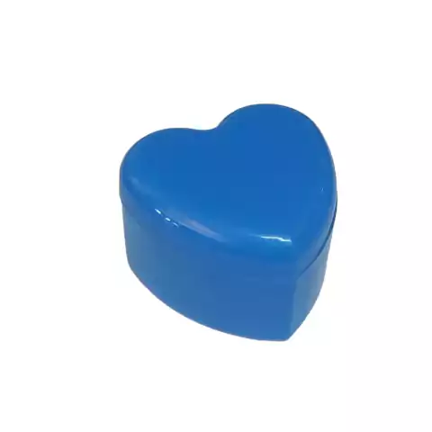 Caixa Acrílica Coração Azul - 10 unidades