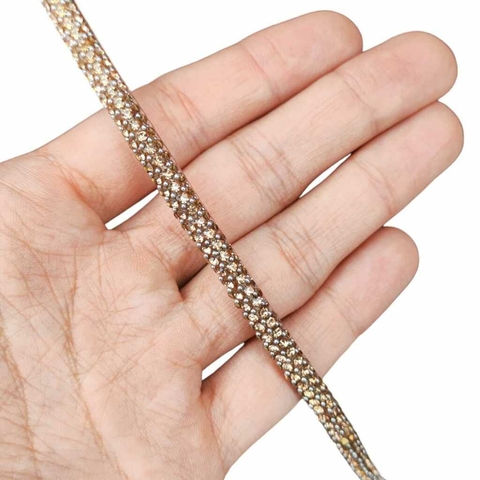 Cordão Alça Para Bolsa E Celular De Ombro E Pescoço - Strass Dourado