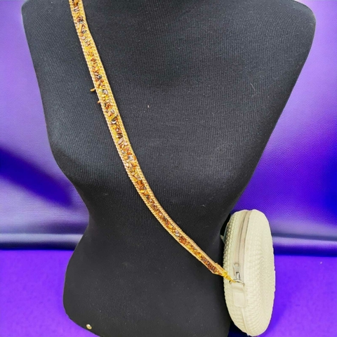 Alça de Pedrarias caramelo para Bolsa E Celular De Ombro E Pescoço
