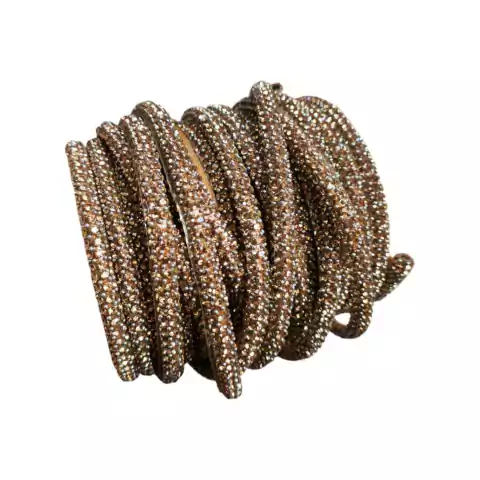 Cordão De Strass Decorativo Dourado - 1 Metro