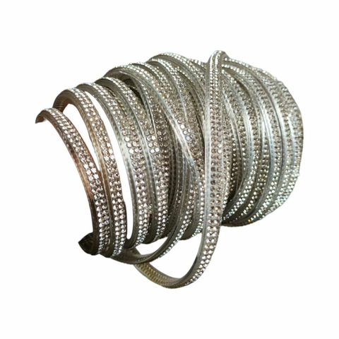 Cordão De Strass Decorativo Prata - 1 Metro