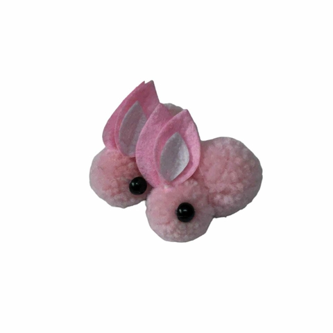 Miniatura Decorativa De Coelho De Pelúcia Páscoa - Rosa