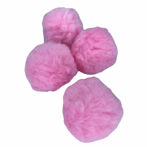 Pompom De Lã Rosa Claro 50mm - Para Decoração E Artesanato