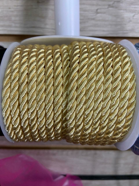 Cordão De São Francisco 6mm x 1 metro - Amarelo Claro