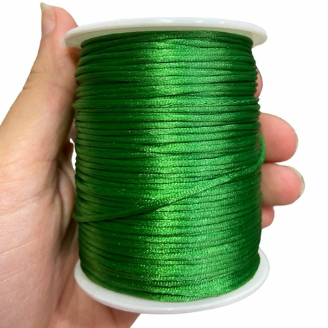 Carretel Cordão Fio De Cetim 01mm. - Verde