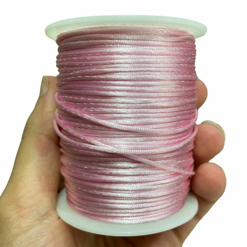 Carretel Cordão Fio De Cetim 01mm. - Rosa